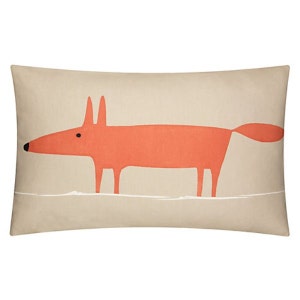 MR FOX Scion Fabric Cushion Covers in 6 Colours Option of Quality Cushion Pad & Double Sided Handmade Designer Home Decor Neutral / Paprika