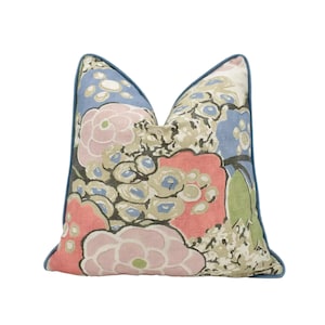 Thibaut - Anna French - Laura - Rosa e Verde - Fodera per cuscino floreale vintage di design - Cuscino decorativo di lusso - Decorazione per la casa fatta a mano