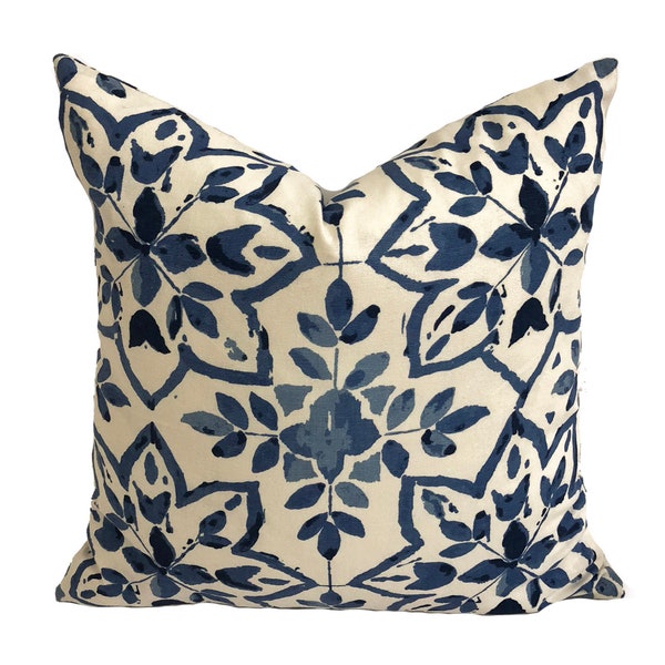 Prestigious - Avignon - Porcelain - Wonderful Symmetrical Floral Cushion Cover Throw Pillow Designer Home Decor