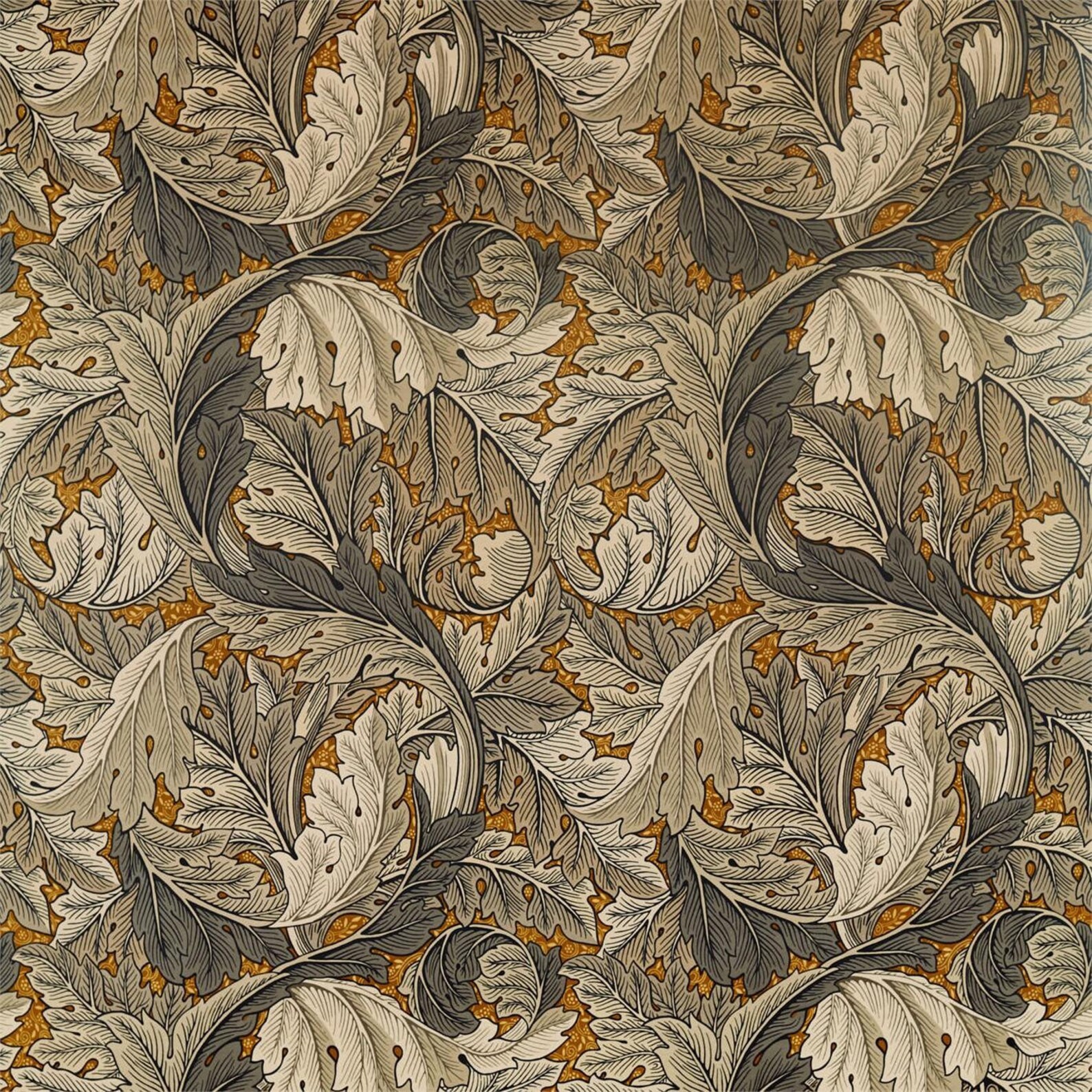 William Morris Fabric Acanthus Cotton Pile Fabric Made Etsy UK