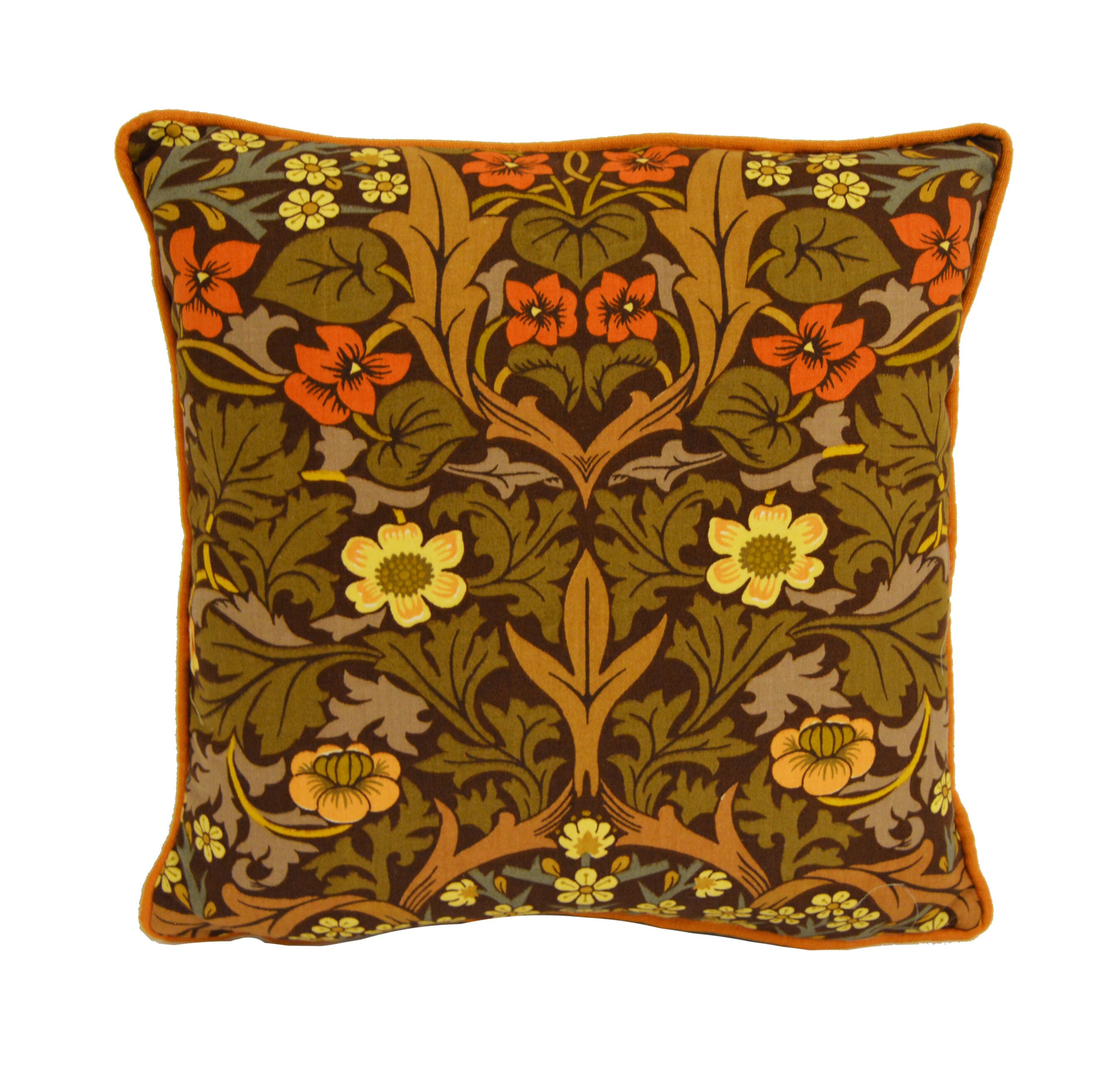 William Morris - Blackthorn - 60's Vintage - Contrast Piped Classic Designer Cushion Cover Stunning Throw Pillow Home Decor
