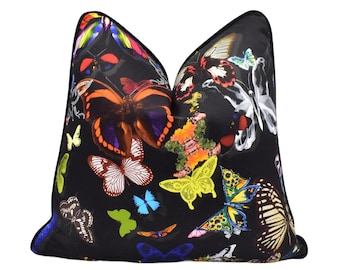 Christian Lacroix x Designers Guild - Butterfly Parade - Oscuro - Stunning Maximalist Butterflies Designer Cushion Cover - Luxury Throw