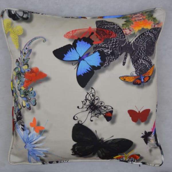 Designers Guild / Christian Lacroix - Butterfly Parade - Daim - Stunning Designer Home Decor Cushion Cover Throw Pillow