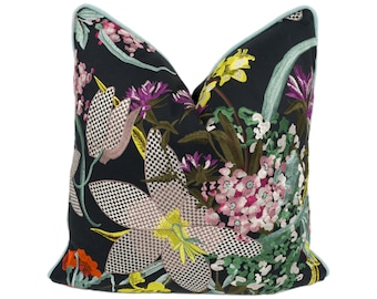 Christian Lacroix for Designers Guild - Josephine - Reglisse - Stunning Floral Cushion Cover - Handmade Throw Pillow - Designer Home Décor
