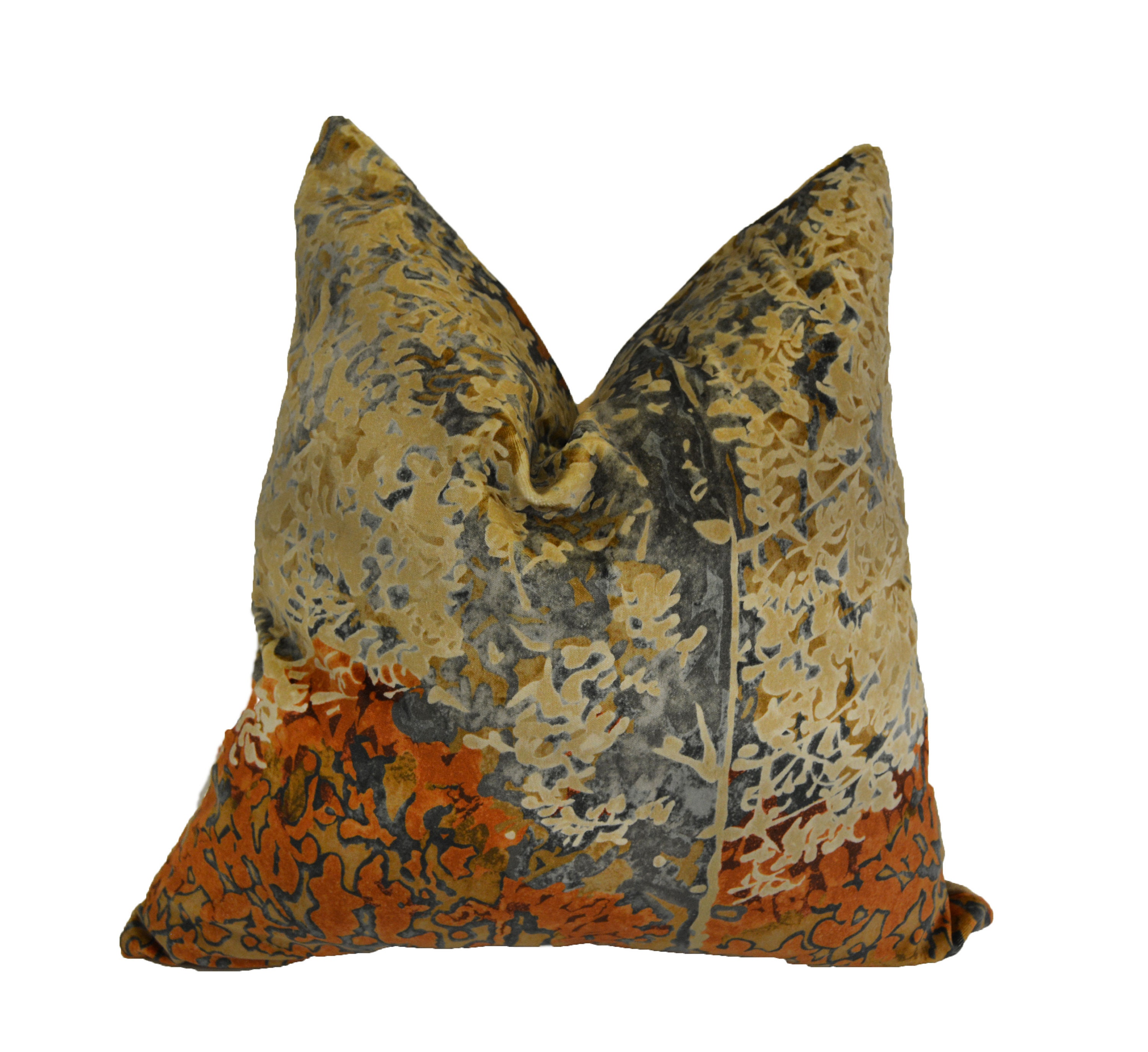 Zoffany Belvoir Blue / Amber Abstract Ombré Forest Etsy UK