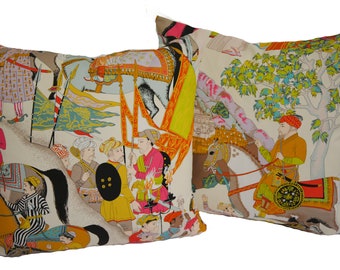 Manuel Canovas - Dara - Türkis - Bunter indisch inspirierter Maharadscha-Kissenbezug - Handgemachter Dekokissen Designer Home Decor