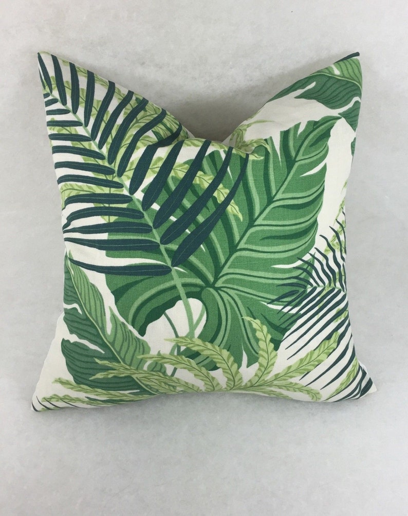 Sanderson Fabric Cushion Cover Manila in green design and Etsy