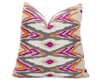 Clarke och Clarke - Nomad Broderad - Solnedgång - Fantastiskt Kuddfodral Designer Prydnadskudde Handgjord Heminredning
