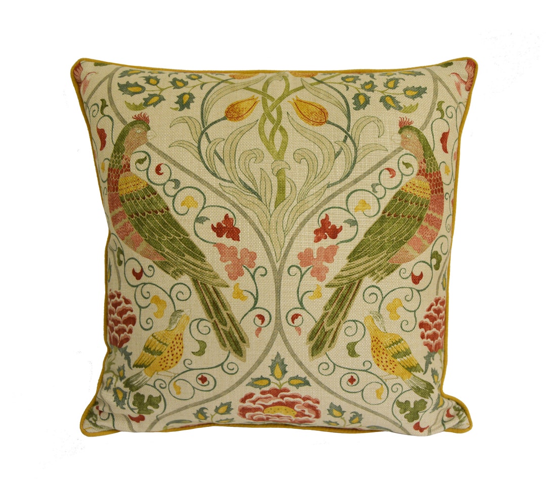 William Morris Seasons by May Linen Cushion Cover Throw Pillow Designer