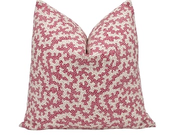Sanderson x Salvesen Graham - Truffle - Damson - Coral Reef Mushroom Intricate Dot Designer Cushion Cover -  Luxury Throw Pillow - Handmade