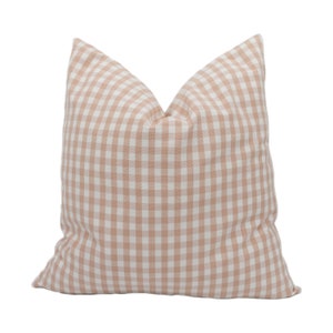 Romo - Elmer - Cuarzo rosa - Funda de cojín de diseño con cuadros rosas simples y bonitas - Almohada decorativa hecha a mano - Decoración de lujo para el hogar