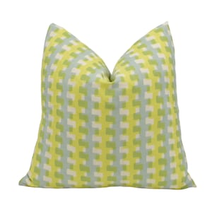 Christopher Farr - Cremaillere Performance - Saggio - Cushion Cover - Raoul Duffy Geometric Print - Vibrant Outdoor Garden Designer Pillow