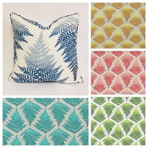 Harlequin - Filix - 5 Colours Available - Gorgeous Retro Floral Self Piped Cushion Cover Handmade Throw Pillow Designer Home Decor