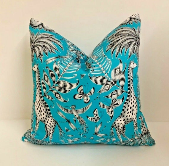 Emma Shipley Kruger Teal Cushion Cover Pillow Throw Etsy