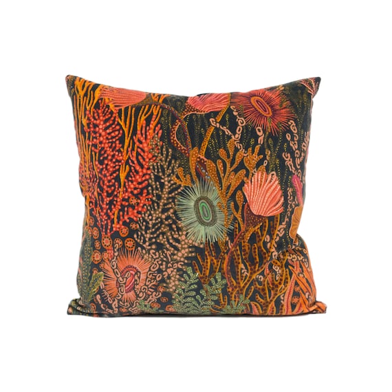 Harlequin Acropora Stunning Handmade Cushion Cover Designer Home Decor Velvet Throw Pillow Etsy