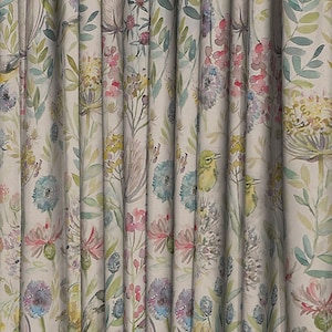 Voyage Decoration - Morning Chorus - Linen - Made to Measure Curtains + buy by the metre
