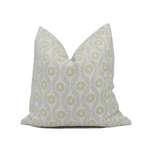 Colefax und Fowler - Swift - Blatt / Aqua - Charmanter Skandi Designer Kissenbezug - Handgemachter Dekokissen Luxus Wohndekor