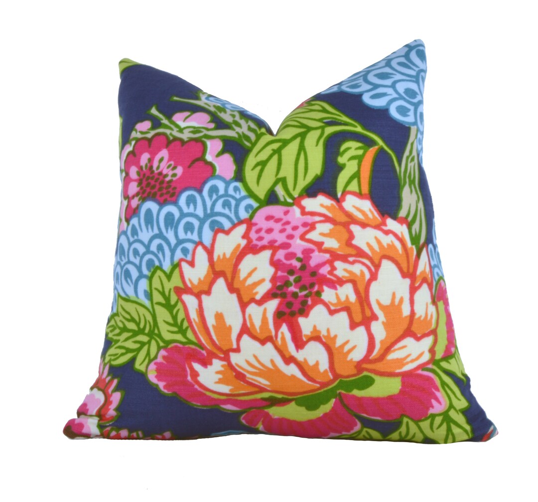 Thibaut Honshu Navy Bright Colourful Contrast Piped Etsy