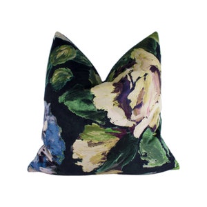 Designers Guild - Bloomsbury Rose - Indigo - Sumptuous Velvet Cushion Cover Home Decor Throw Pillow