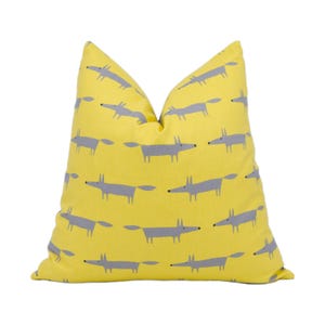 Scion - Little Fox - Girasol / Gaviota - Funda de cojín mini súper linda Mr Fox - Funda de almohada hecha a mano de diseñador para decoración del hogar