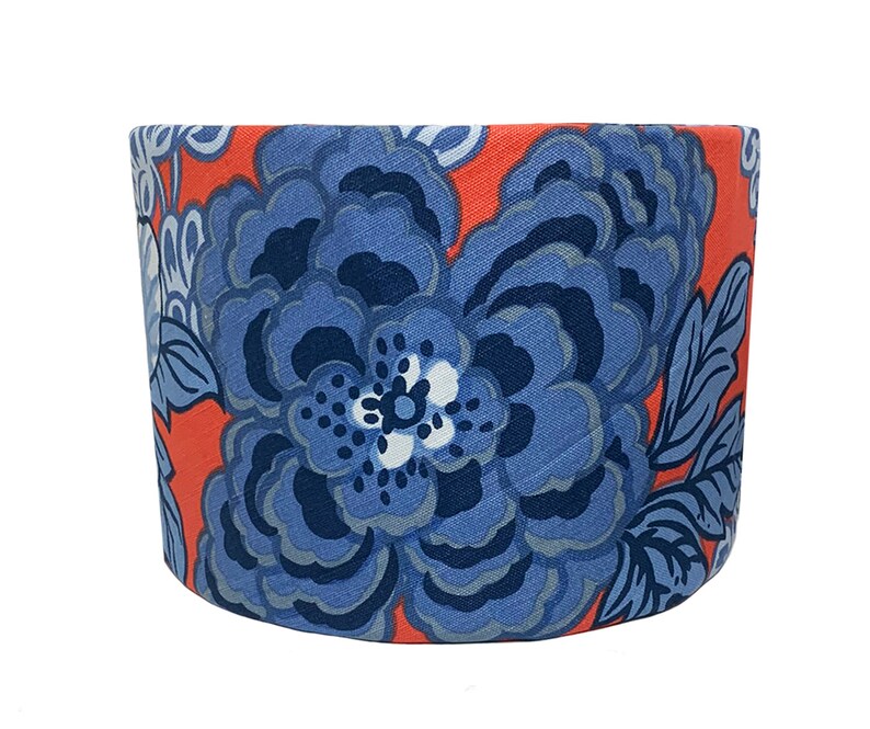 Thibaut - Honshu - Red and Blue - Lampshade Stunning Handmade - Etsy