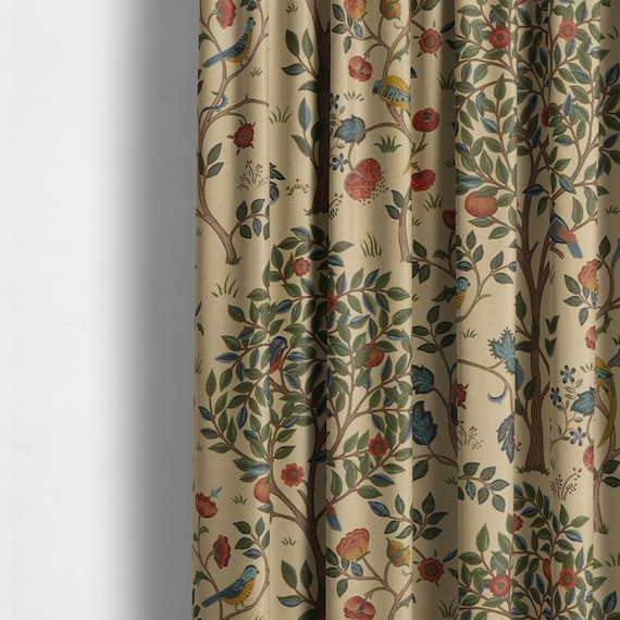 William Morris Kelmscott Tree Forest Gold Curtains Made to Measure