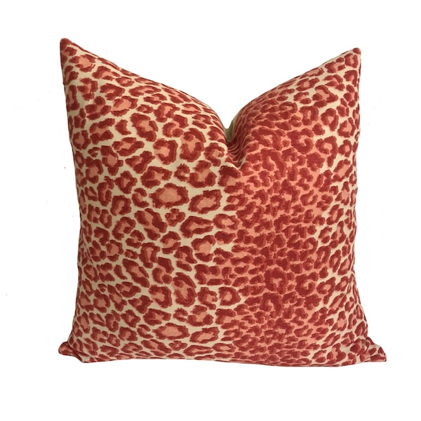Red Leopard Pillows Etsy