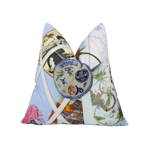 Designers Guild - Christian Lacroix - Souvenir - Ciel - Eclectic Holiday Pin Board Kissenbezug - Handgemachtes Dekokissen Designer Home Décor