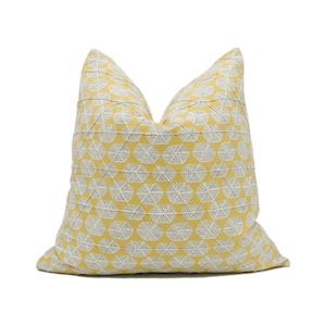Thibaut - Parada - Harvest Gold - Charming Small Scale Pintuck Geometric Designer Cushion Cover - Luxury Throw Pillow - Handmade Home Décor