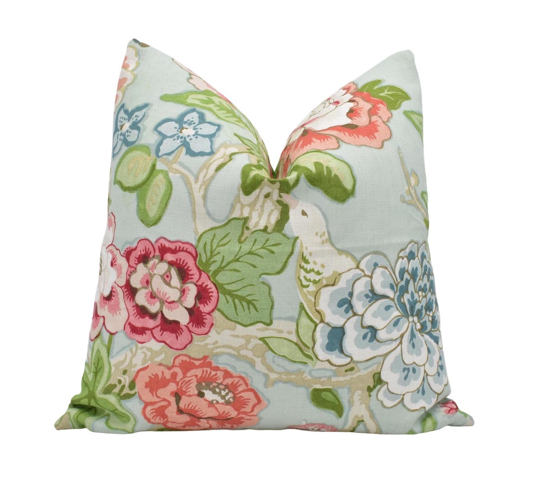 Mary Mcdonald X Schumacher - Bermuda Blossoms - Aqua - Bold Blue ...