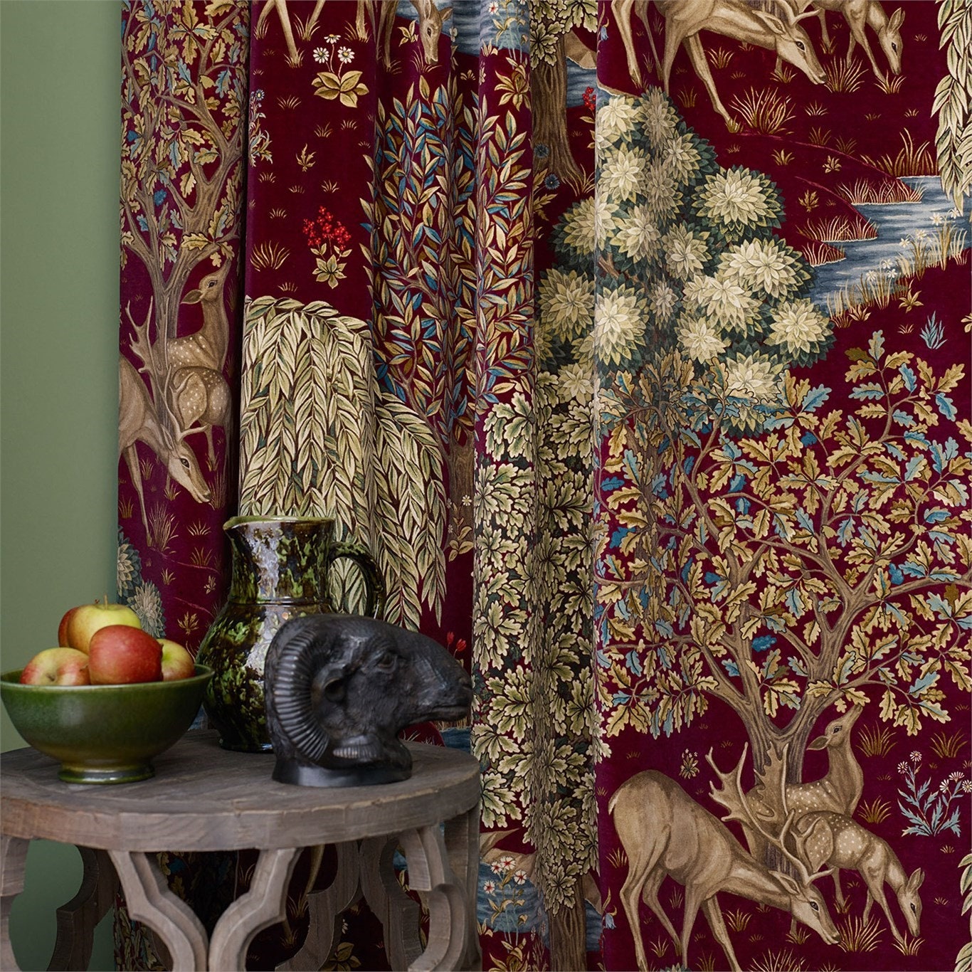 Tapestry material for curtains sales