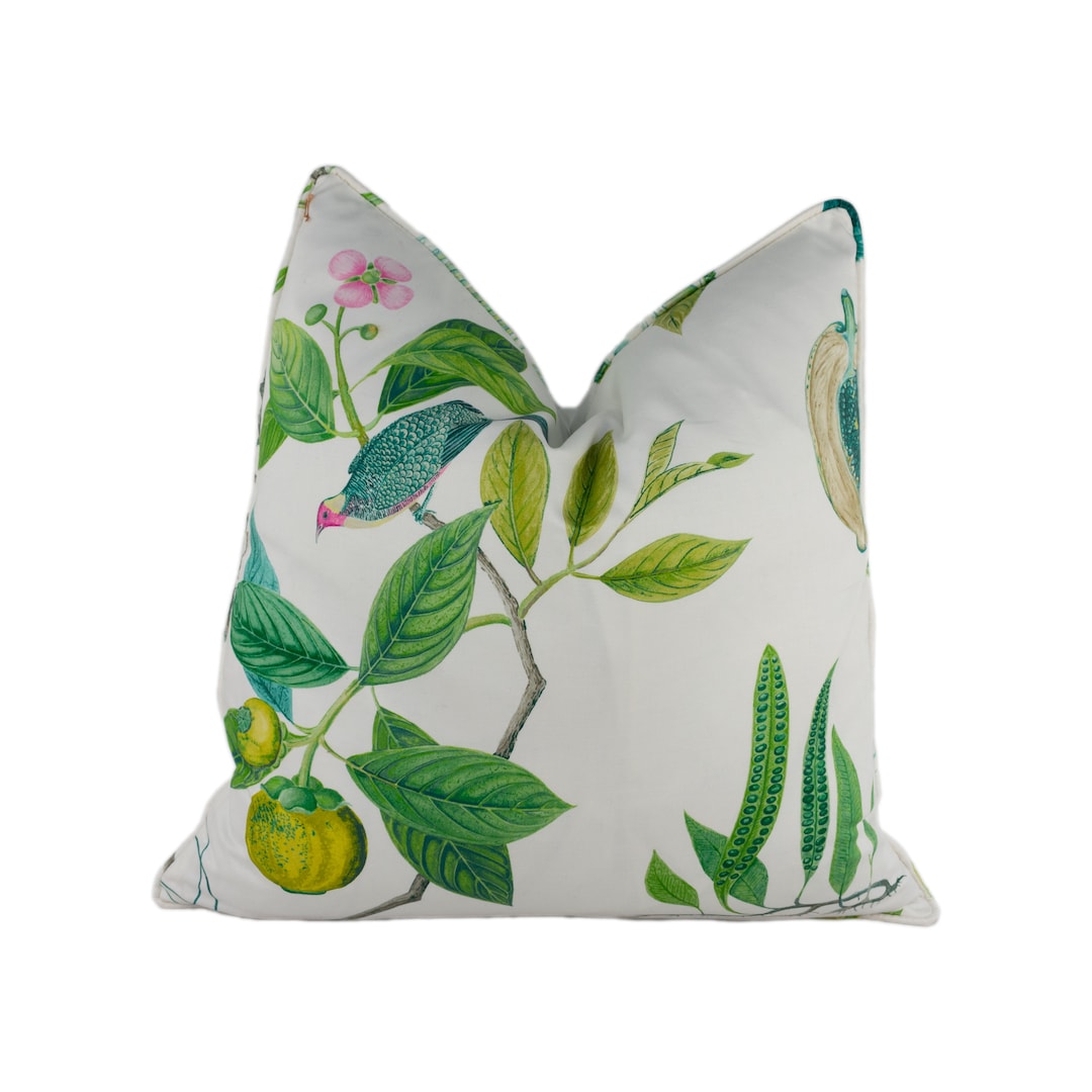 Sanderson Paradesia Botanical Green Stunning Designer Cushion Cover