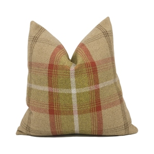 Porter & Stone - Balmoral - Rust - Plaid Tartan Cushion Cover - Handmade Throw Pillow - Designer Home Décor