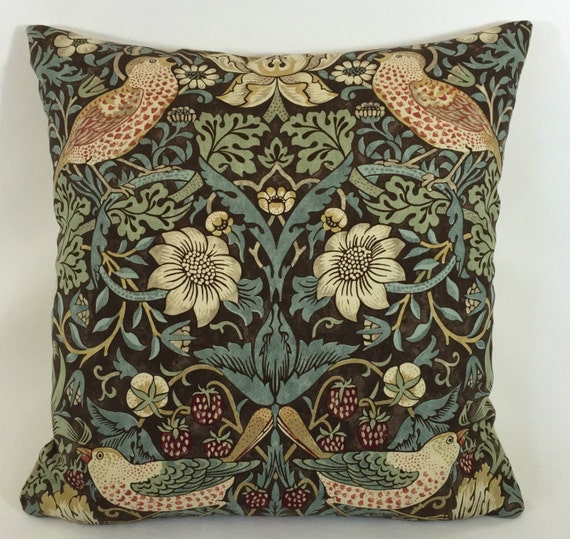 Morris Co Strawberry Thief Chocolate Slate Cushion Covers Etsy Morris Co Strawberry Thief Chocolate Slate Cushion Covers Etsy