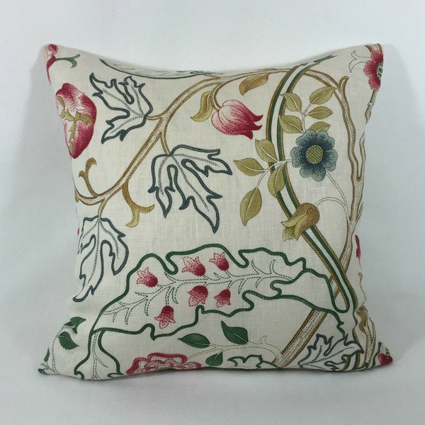 William Morris - Mary Isobel - Rose / Ivoire - Housse de coussin Throw Pillow Designer Home Decor