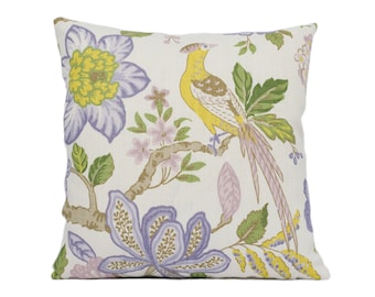 Schumacher - Huntington Gardens - Lavender - Stunning Tree Of Life Designer Cushion Cover - Handmade Throw Pillow - Luxury Home Décor