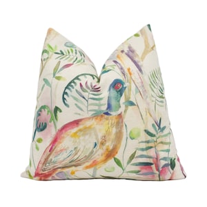 Voyage - Graystoke - Fig - Countryside Pheasant Fowl Cushion Cover - Handmade Throw Pillow - Designer Home Décor