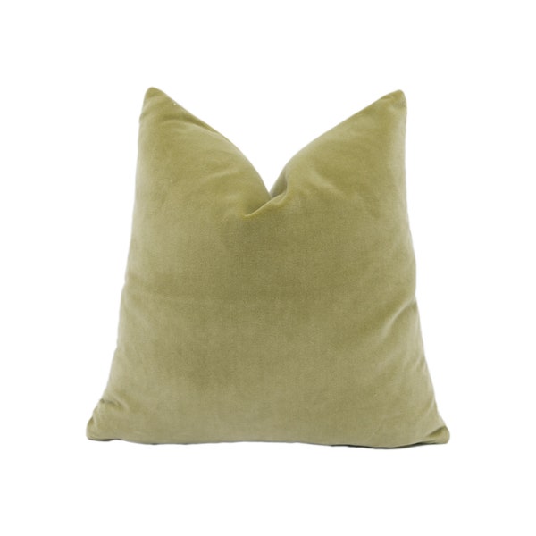 Designer Velvet Stunning Olive Green Cushion Cover Throw Pillow Home Décor