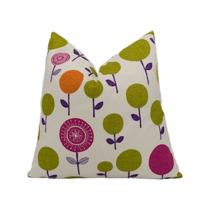 Scion - Lollipop Flower - Neutral / Olive / Pflaume / Mandarine / Fuchsie - Handgemachter Kissenbezug Dekokissen Home Décor