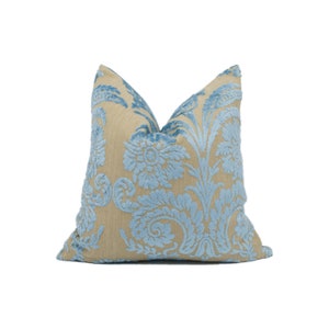 Designers Guild - Ombrione - Lapis - Bright Funky Jacquard Velvet Cushion Cover - Handmade Throw Pillow - Designer Home Décor - NEED NEW PIC