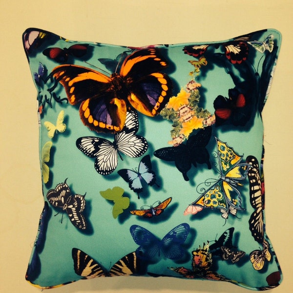 Designers Guild / Christian Lacroix - Butterfly Parade - Lagon - Cushion Cover Throw Pillow Designer Home Decor