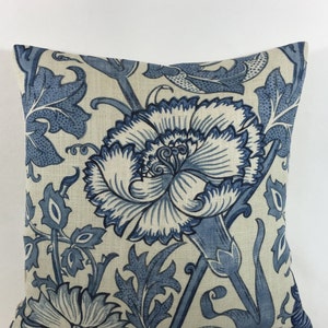 William Morris Pink & Rose Indigo / Vellum Classic British Designer Cushion Cover Throw Pillow Home Decor image 3