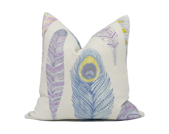 Voyage Decoration - Samui Print - Heather - Quirky Illustrative Feather Cushion Cover - Handmade Throw Pillow Designer Home Décor