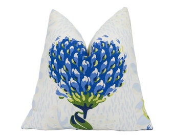 Thibaut - Tiverton - Blue and Green - Stunning Cushion Cover Pillow Throw Designer Home Décor