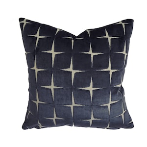 Harlequin - Issoria - Midnight - Glamorous Designer Cut Velvet Cushion Cover Throw Pillow Handmade Home Decor