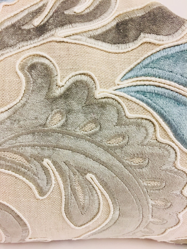wallpapers Manuel Canovas Embroidered Fabric pillow cover in rose glacier stunning