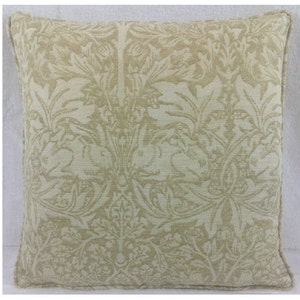 William Morris - Brer Rabbit - Manilla / Ivory - Cushion Cover Throw Pillow Designer Home Decor