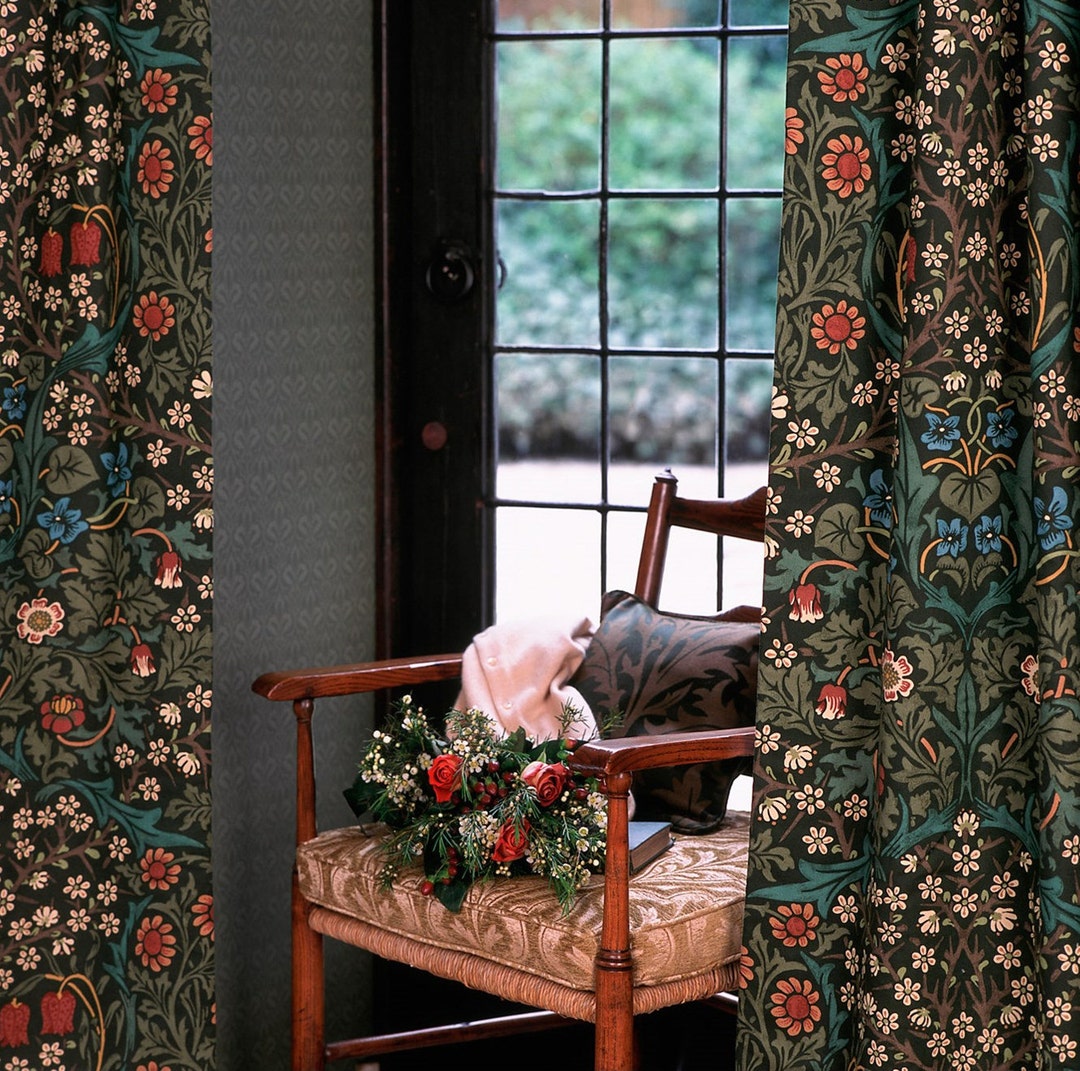 William Morris - Blackthorn - Green - Made to Measure Curtains