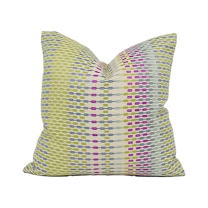 Harlequin - Array - Lime / Magenta / Slate - Unique Woven Effect Cushion Cover Throw Pillow Designer Home Decor