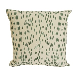 Brunschwig and Fils - Les Touches - Green - Luxurious Modern Animal Print Designer Cushion Cover - Luxury Throw Pillow - Handmade Home Decor